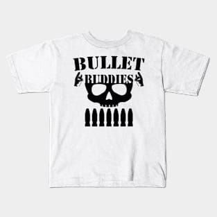 Bullet Buddies Logo (Black) Kids T-Shirt